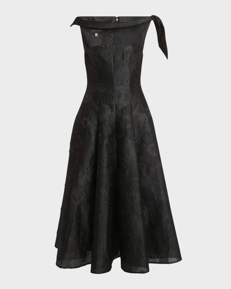 Anemone Jacquard Illusion Midi Dress Beautiful and charming simple and unique design