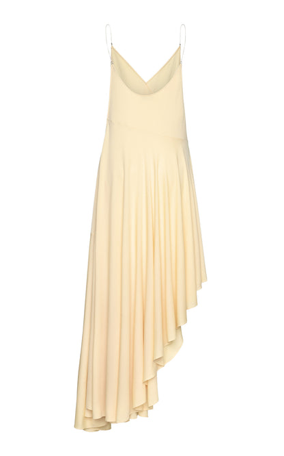 Asymmetric Cotton Midi Slip Dress Full of charm simple and atmospheric