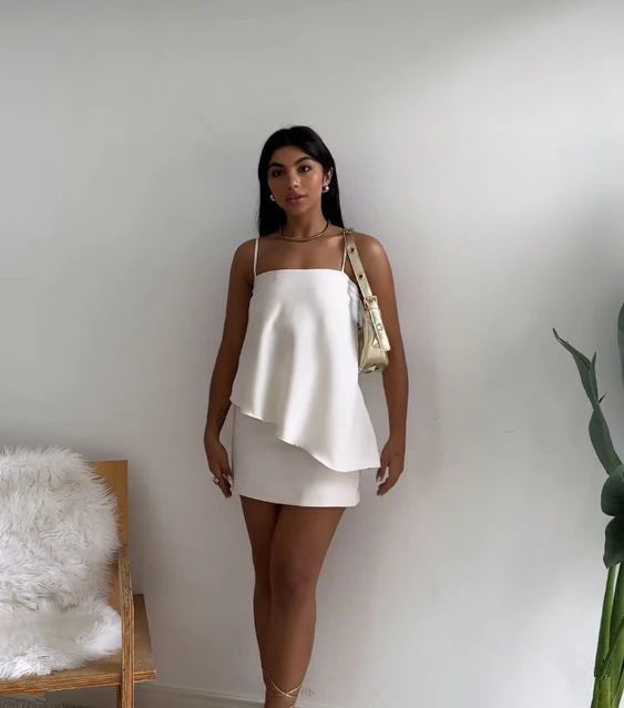 White cocktail dress party dress Homecoming Dress