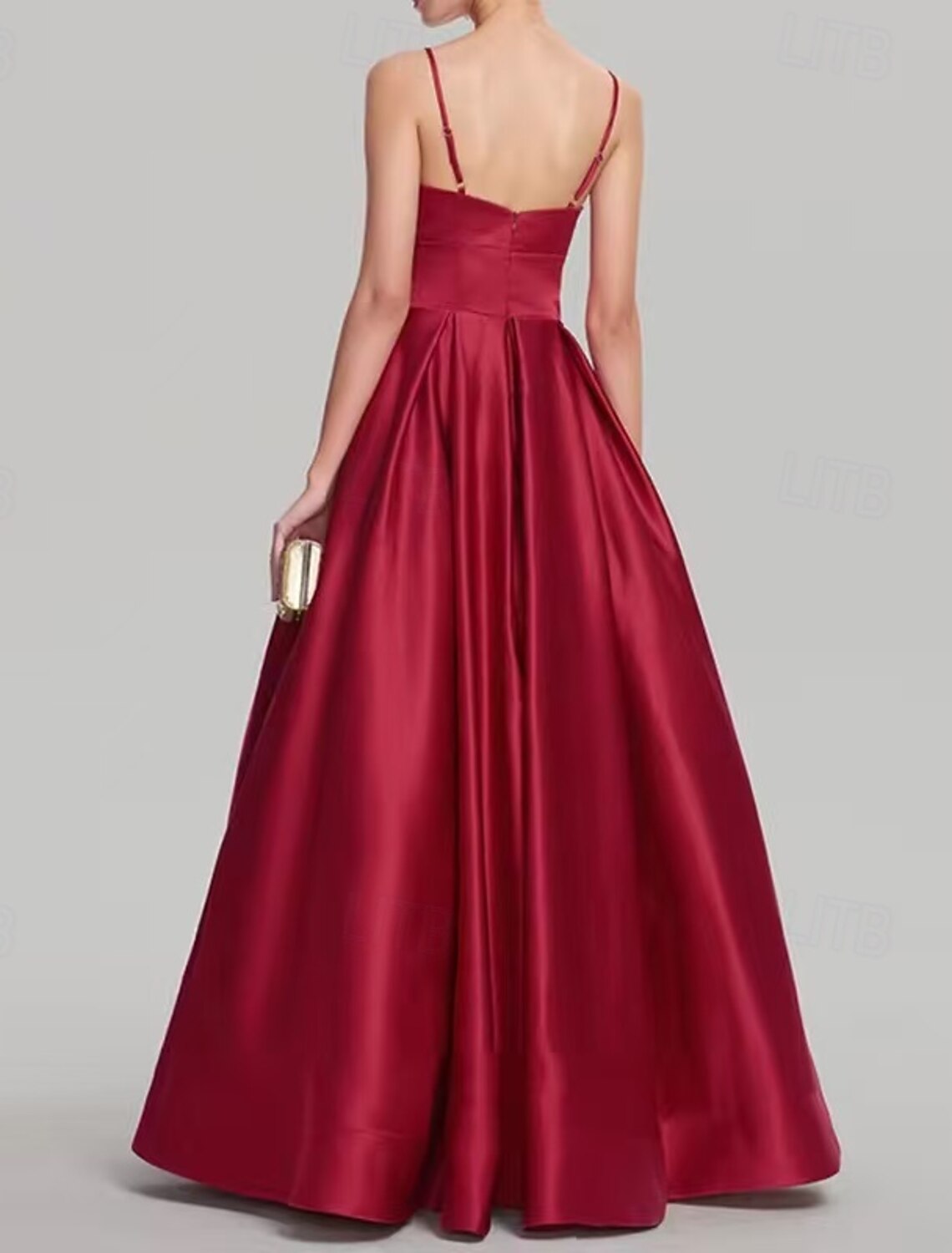 Evening Gown Party Dress Evening Party Black Tie Gala Sweep Brush Train Sleeveless V Neck Wednesday Addams Family Cotton Backless with Pleats