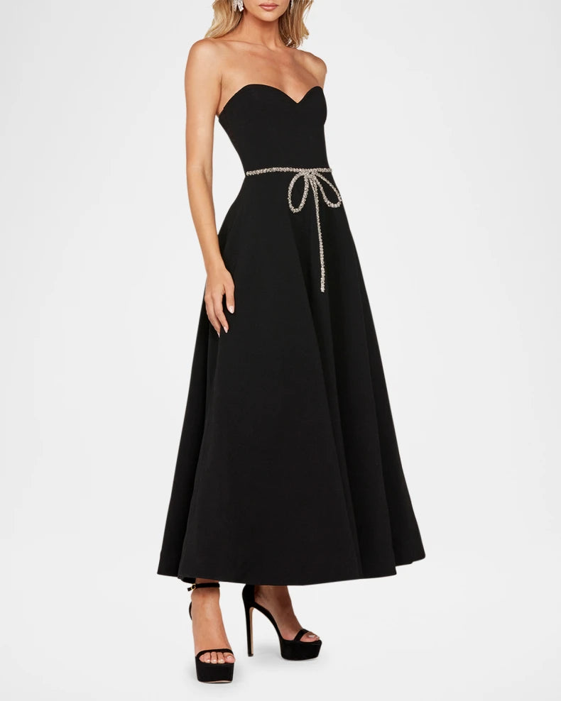 Grace Strapless Crystal Bow Gown Charming and unique design Beautiful generous simple