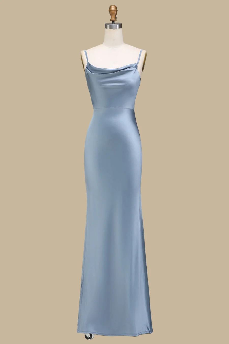Cowl Neck and Back Maxi Dress in Gentle beautiful and generous
