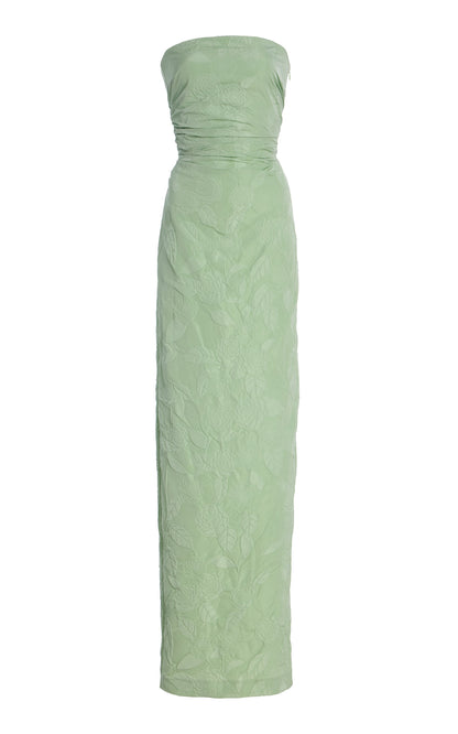 Vera Strapless Jacquard Maxi Dress Gentle beautiful and grand