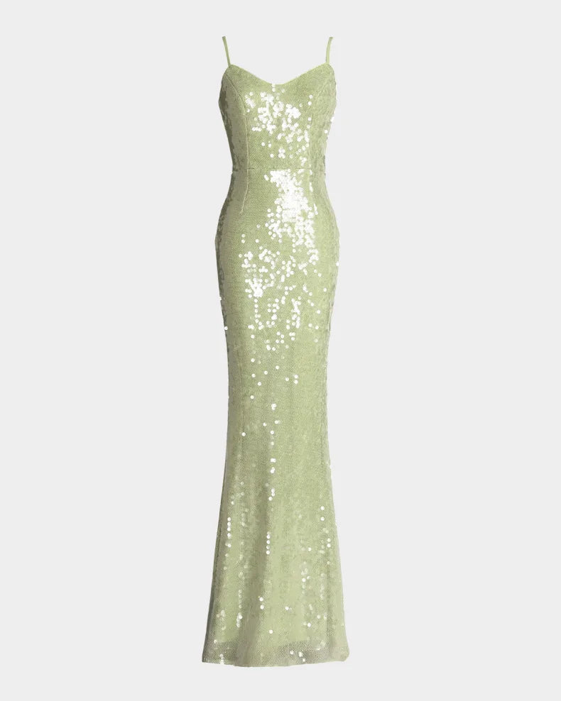 Zora Sleeveless Sequin Column Gown Charming and unique design Beautiful generous simple