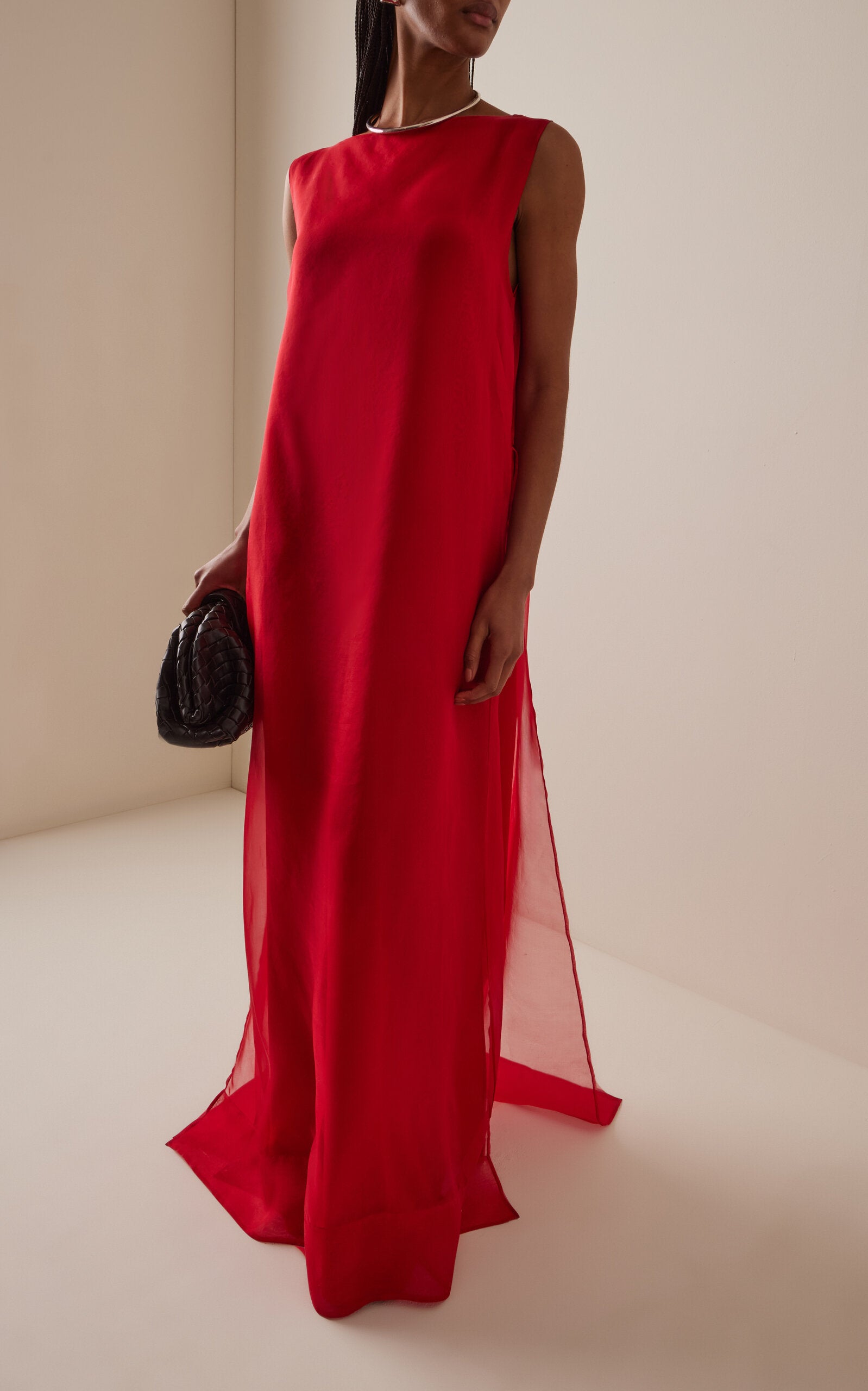 Jools Layered Silk Maxi Dress Gentle beautiful and grand