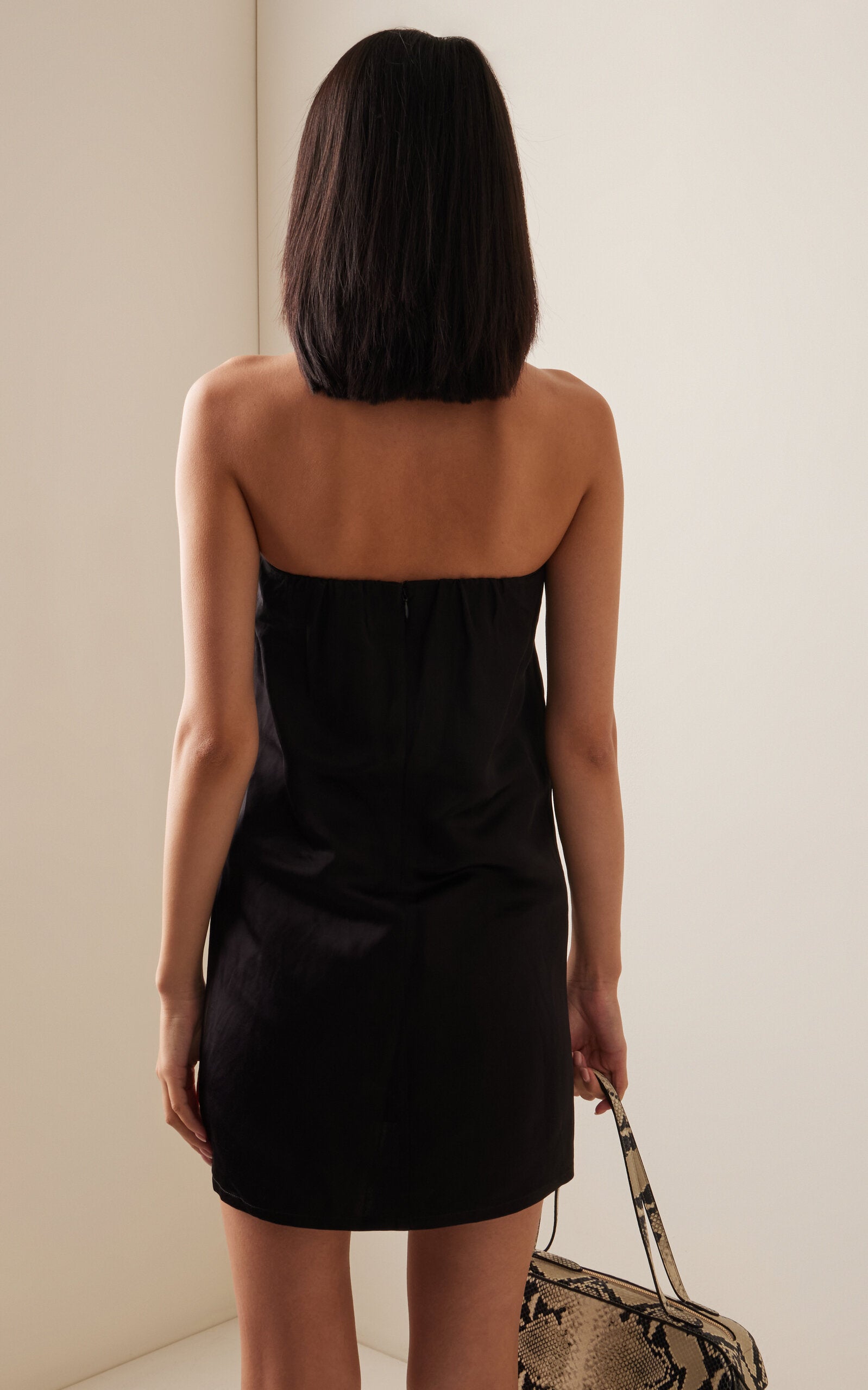 Exclusive Haley Crepe Strapless Mini Dress Simple gentle beautiful and grand