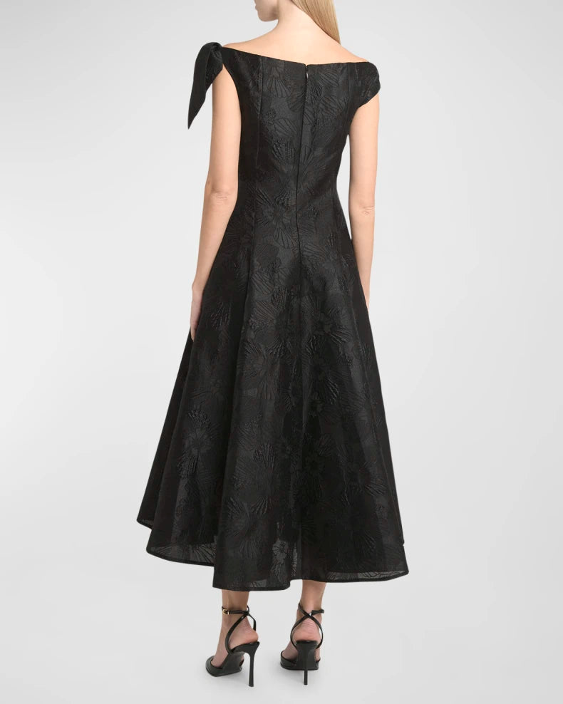 Anemone Jacquard Illusion Midi Dress Beautiful and charming simple and unique design