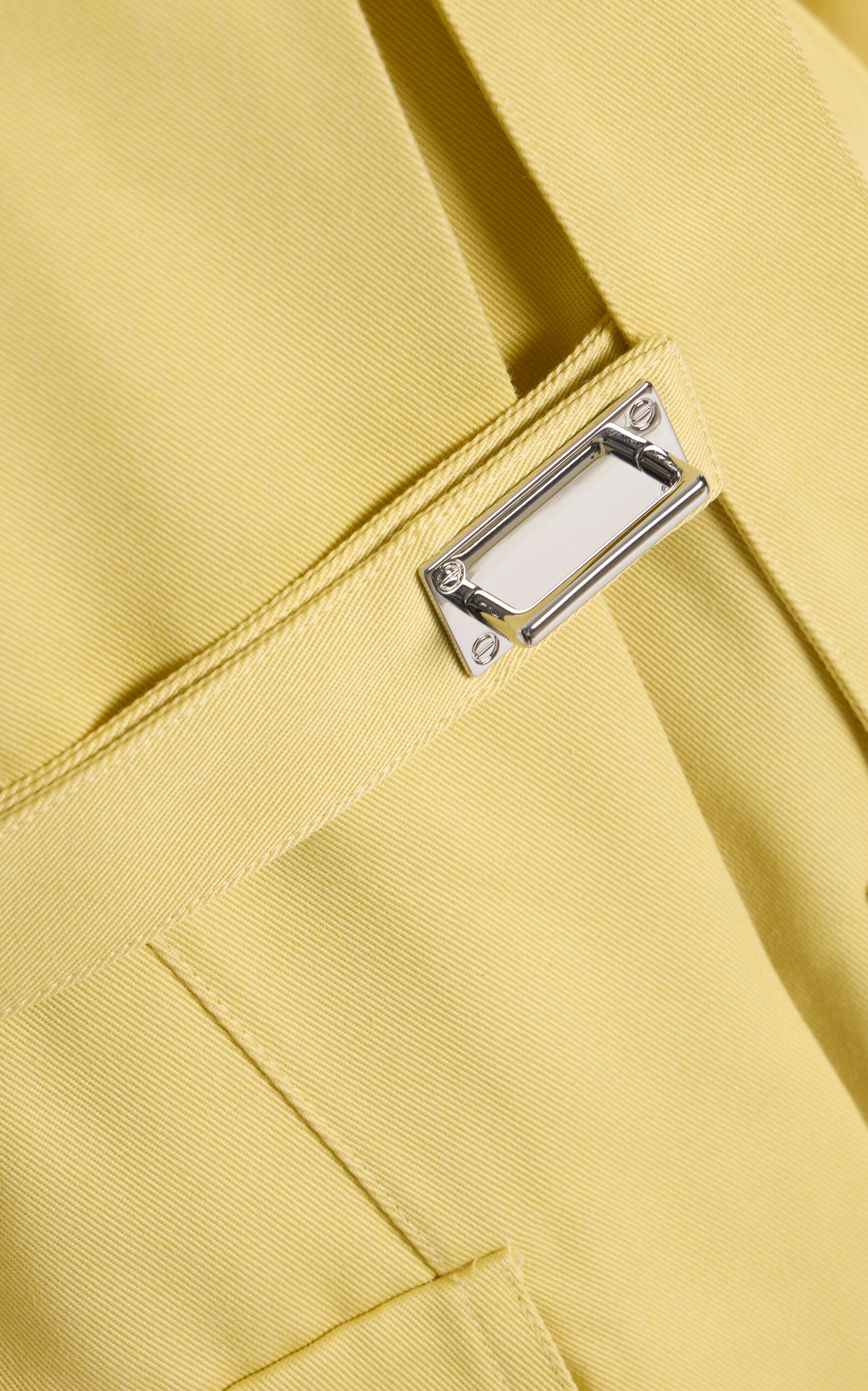 Belted Twill Tie-Neck Midi Dress Full of charm simple and atmospheric