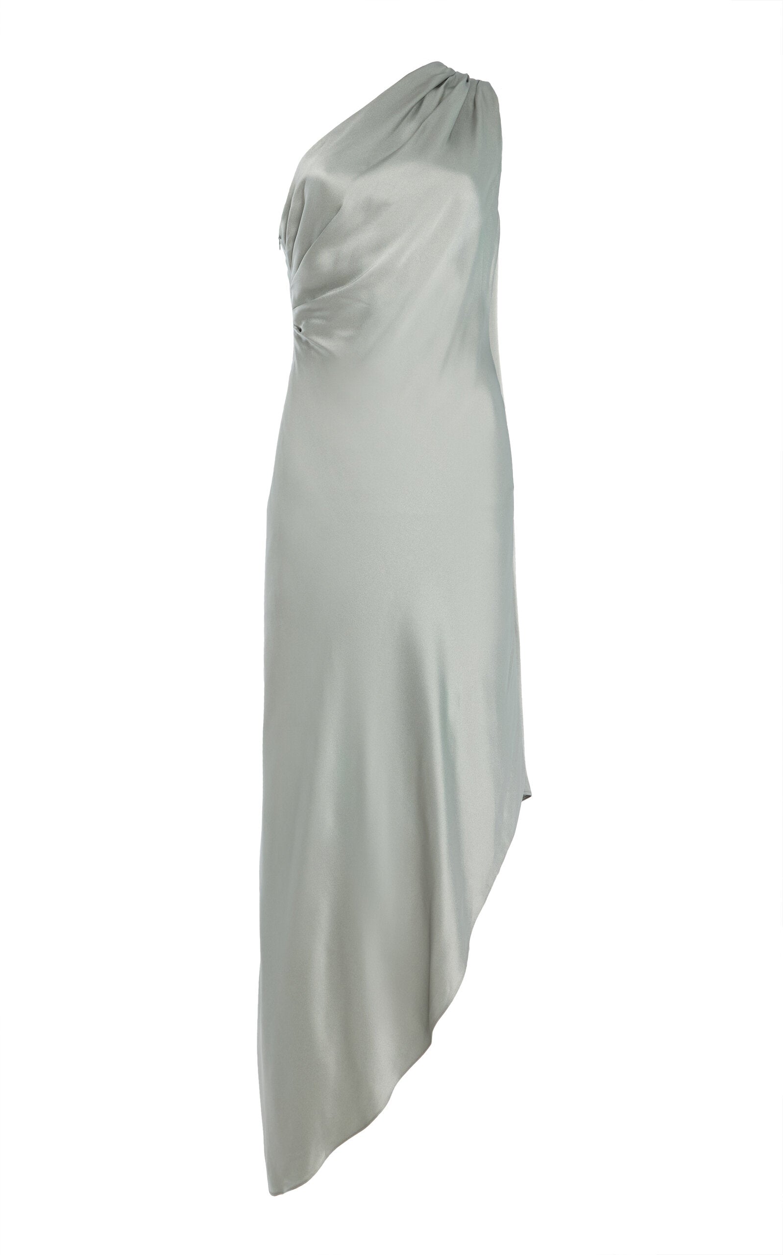Satin One-Shoulder Dress Dress Simple gentle beautiful and grand