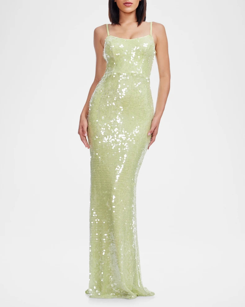 Zora Sleeveless Sequin Column Gown Charming and unique design Beautiful generous simple