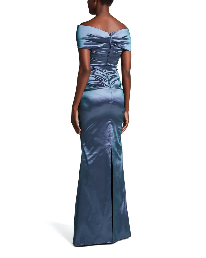 Off-Shoulder Ruched Taffeta Gown Beautiful and charming simple and unique desig