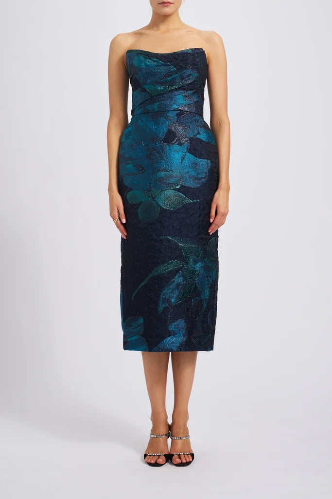 Cloqué strapless tailored cocktail dress spheric beautiful and unique desig