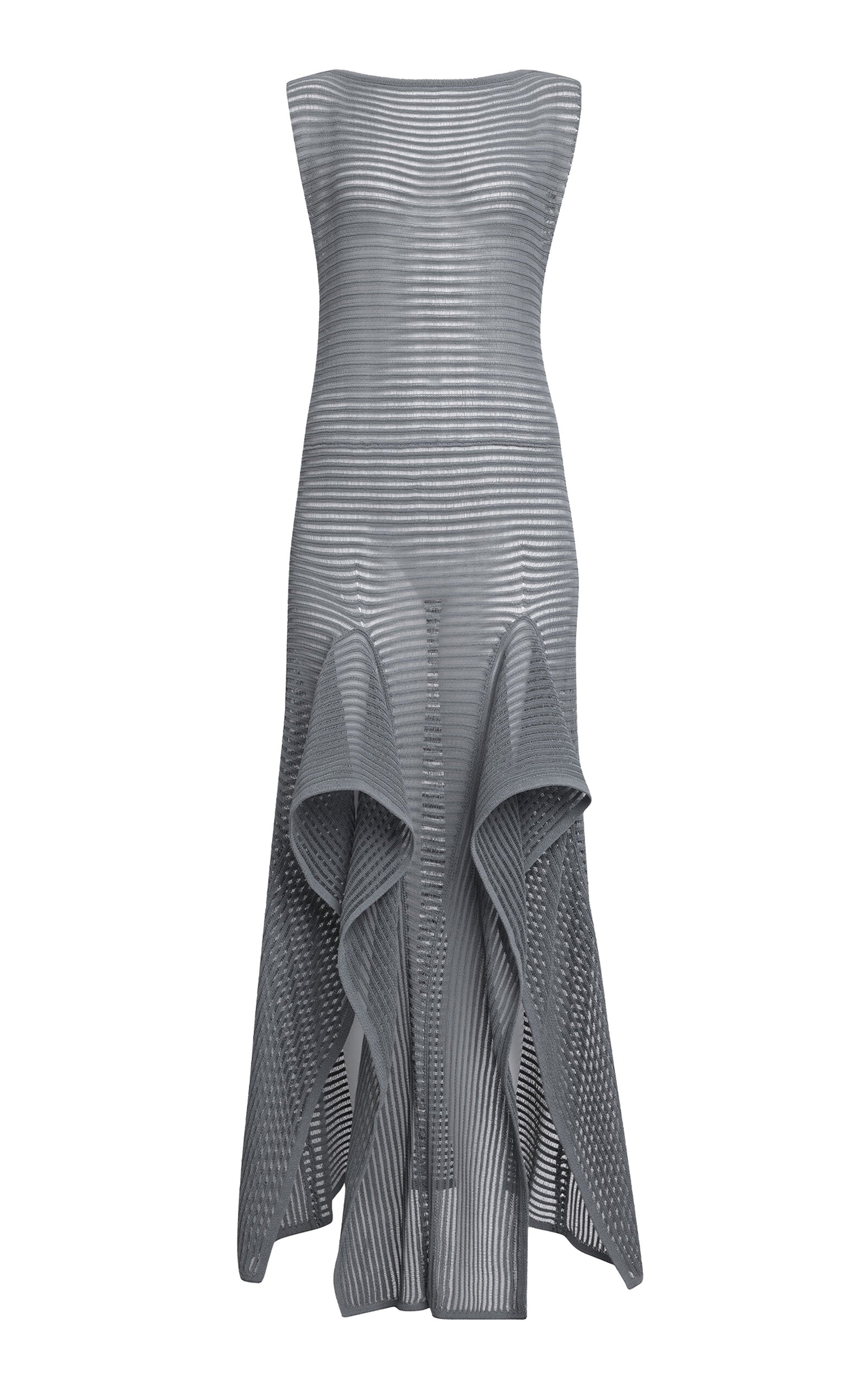 Ladder-Stitched Cotton-Blend Midi Dress Full of charm simple and atmospheric