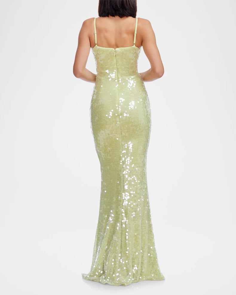 Zora Sleeveless Sequin Column Gown Charming and unique design Beautiful generous simple