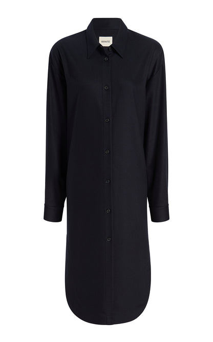 Wool-Cashmere Midi Dress Full of charm simple and atmospheric
