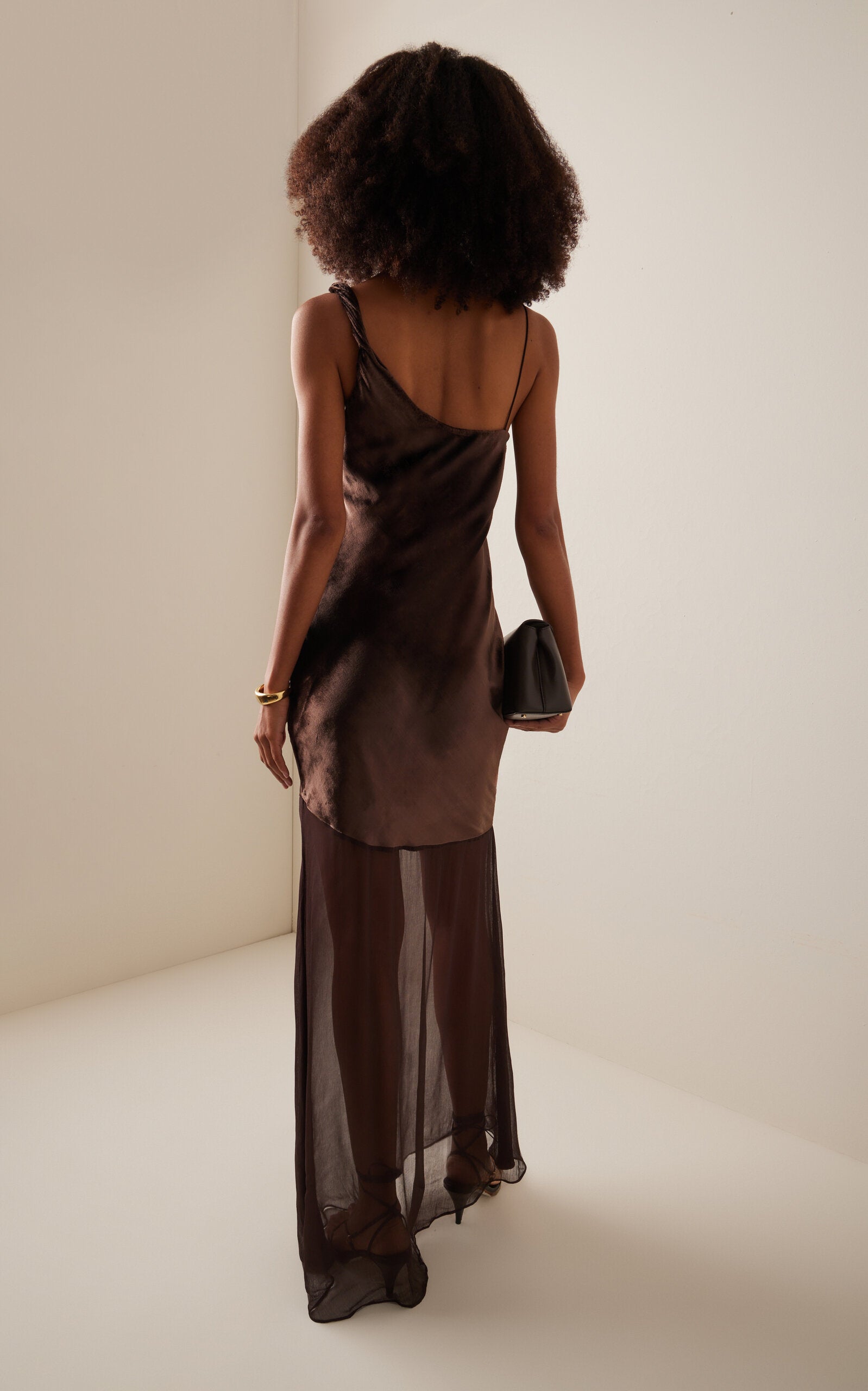 Beaton Velvet-Chiffon Maxi Dress Simple gentle beautiful and gran