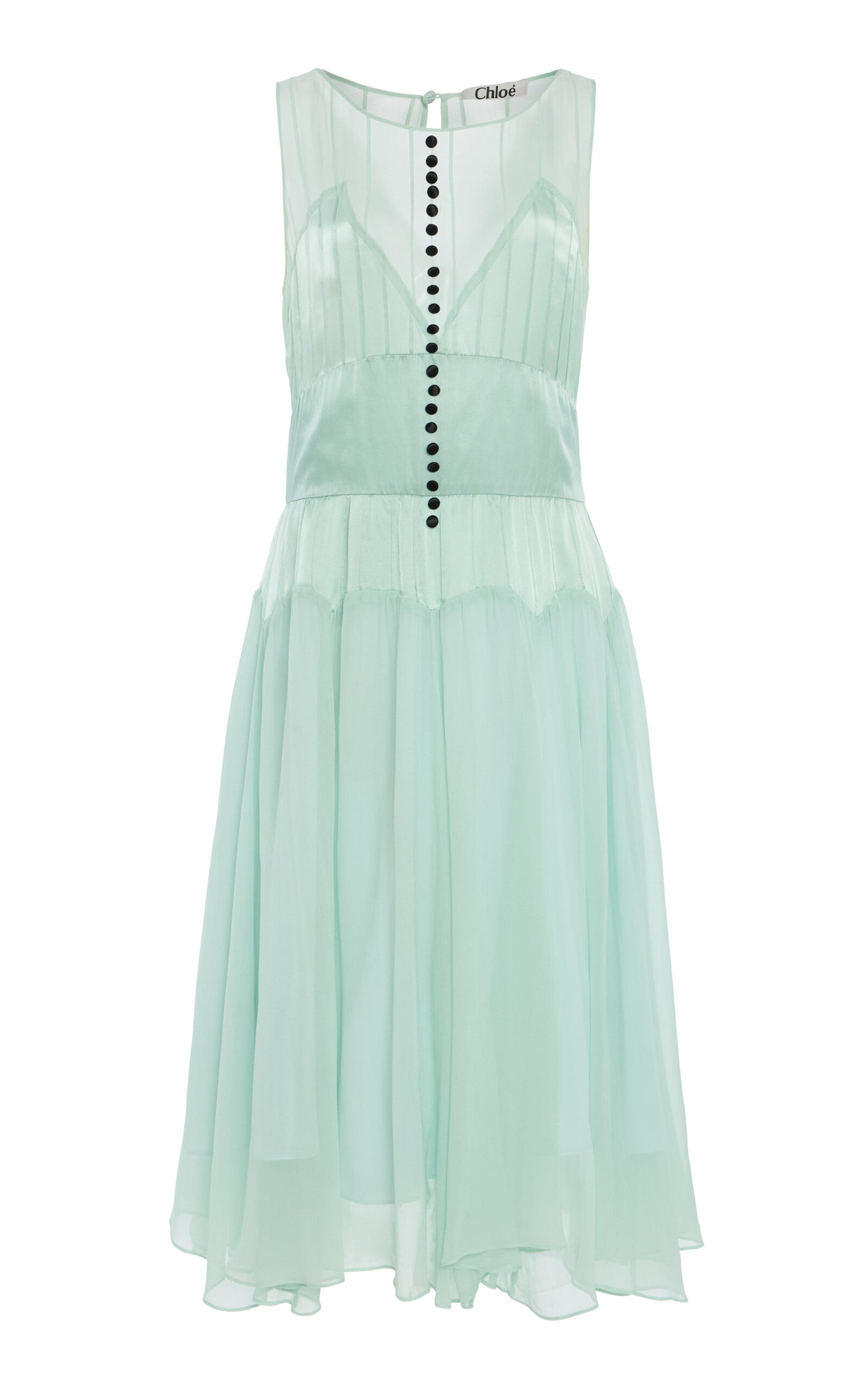 Sheer Chiffon Midi Dress Full of charm simple and atmospheric