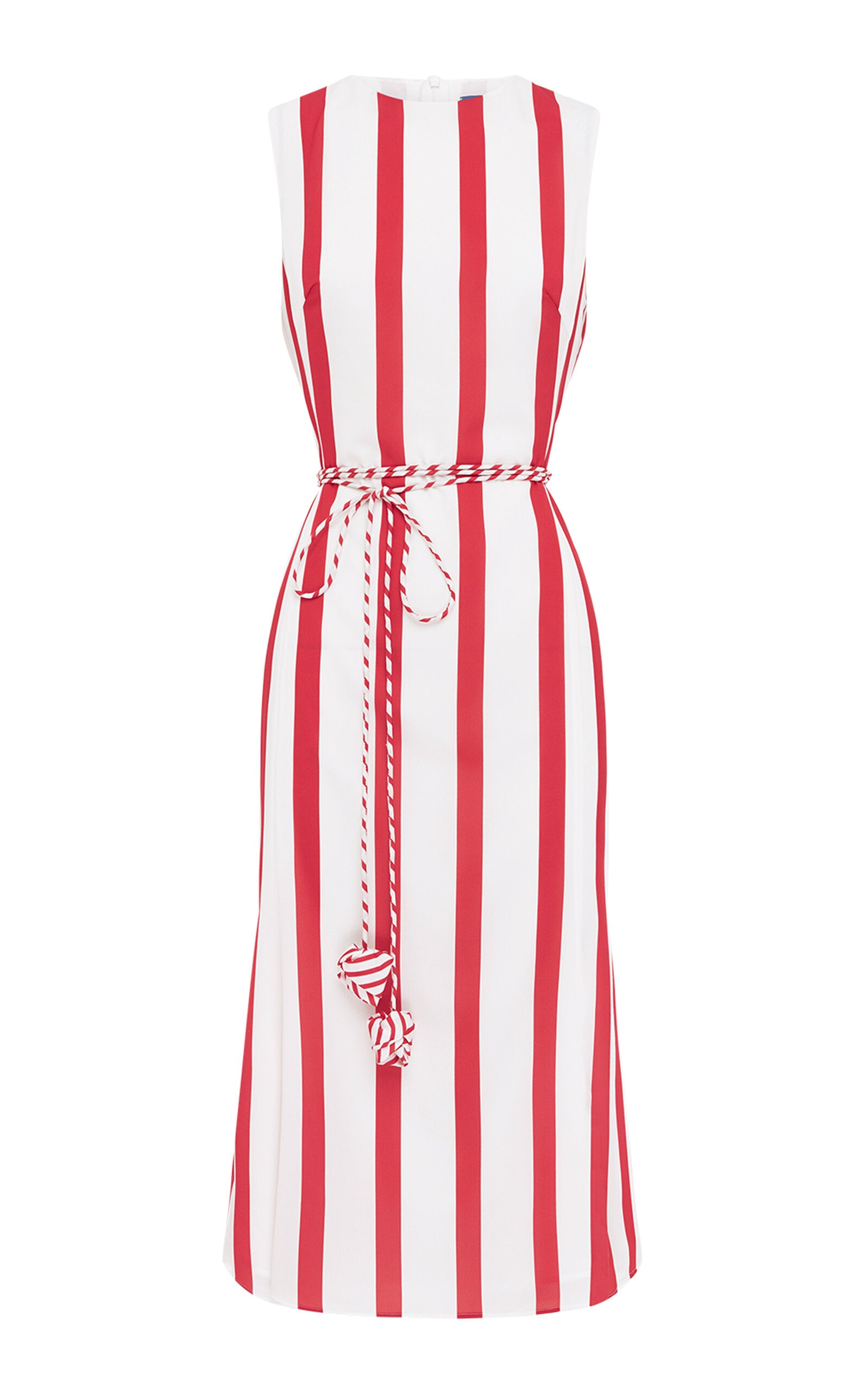 Olive Striped Midi Dress Full of charm simple and atmospheric