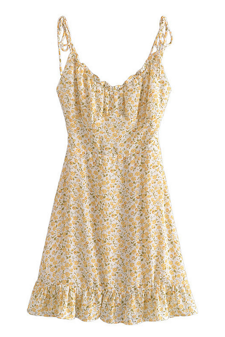 Elegant Floral Frenulum Stringy Selvedge V Neck A Line Dresses Simple atmospheric beautiful and unique desi