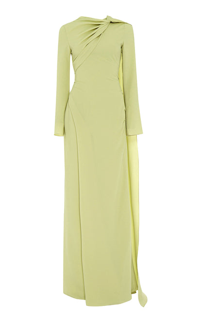 Party Dresses Cape-Detailed Silk Crepe Gown Gentle beautiful and grand