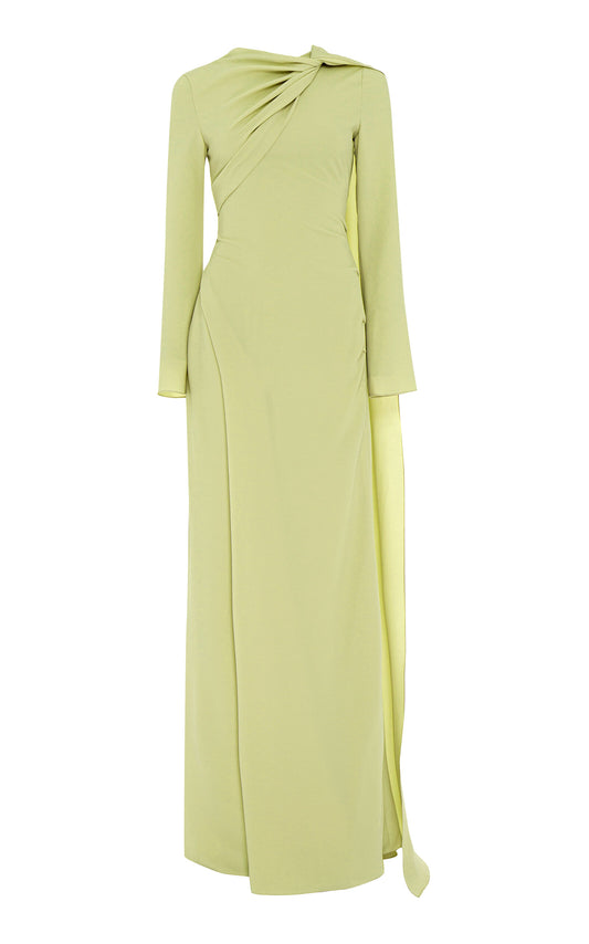 Party Dresses Cape-Detailed Silk Crepe Gown Gentle beautiful and grand