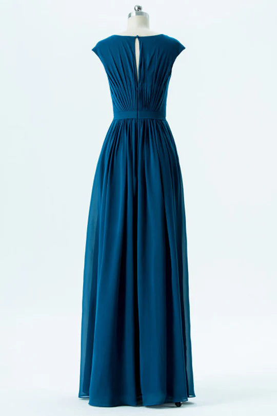 Chiffon Banded Waist Bridesmaid Dress Simple gentle grand and beautiful