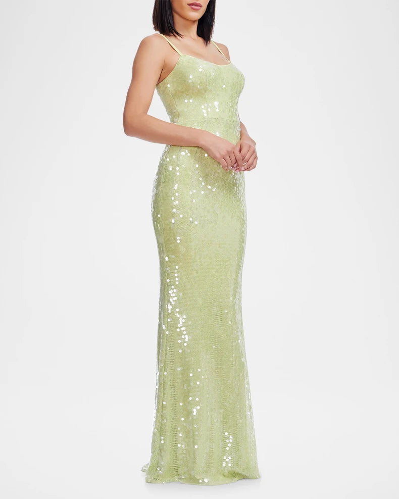 Zora Sleeveless Sequin Column Gown Charming and unique design Beautiful generous simple