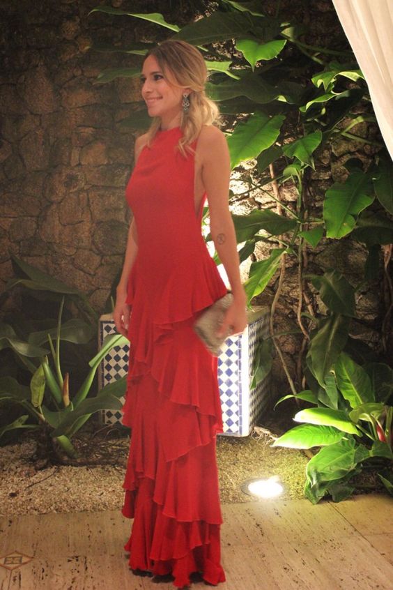 Red Evening Prom Dresses Long Prom Dress