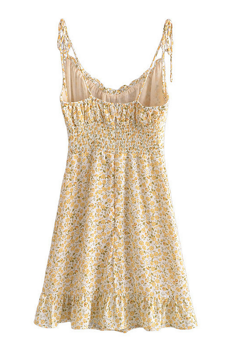 Elegant Floral Frenulum Stringy Selvedge V Neck A Line Dresses Simple atmospheric beautiful and unique desi