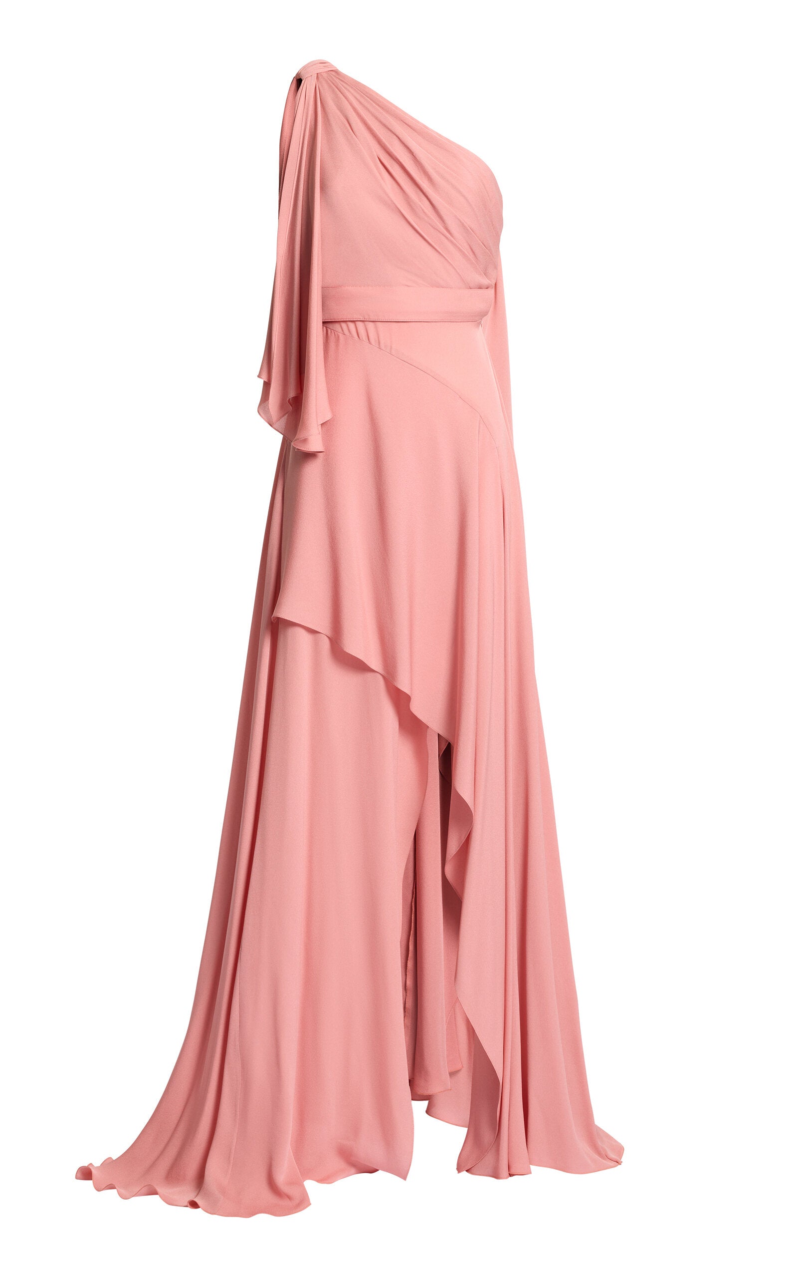 Draped Silk Georgette Gown Simple gentle beautiful and grand