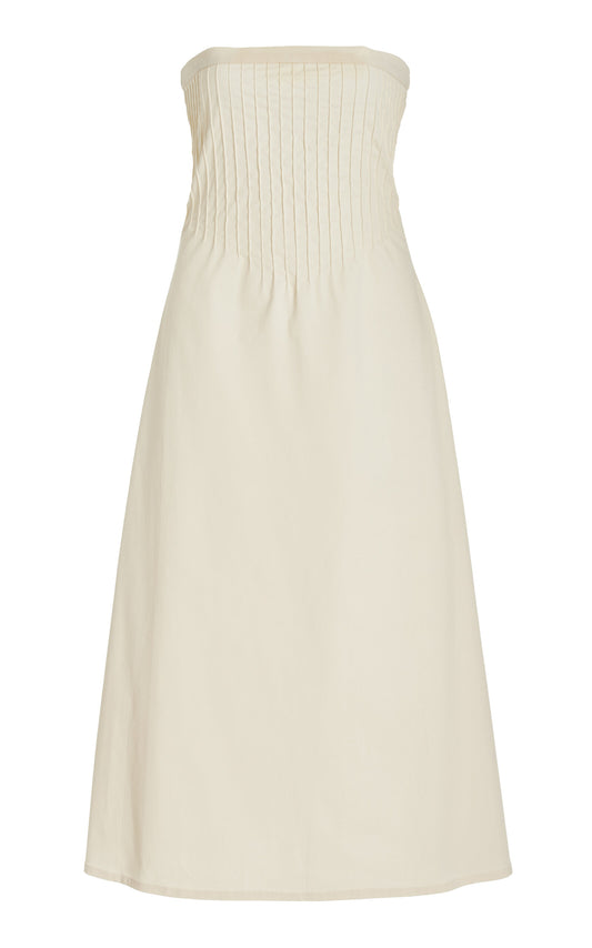 Exclusive Cotton-Blend Midi Dress Full of charm simple and atmospheric