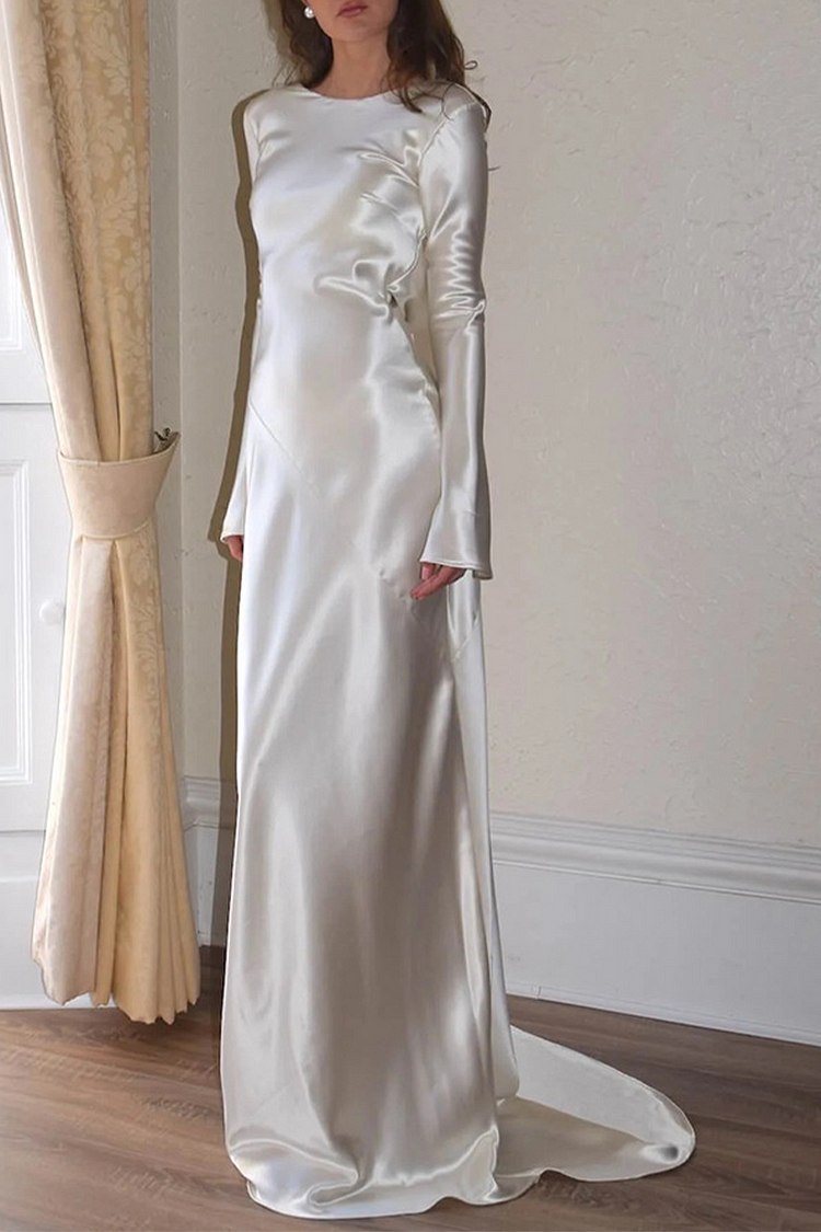 Sexy Prom Backless O Neck Evening Dresses Simple atmospheric beautiful and unique desi