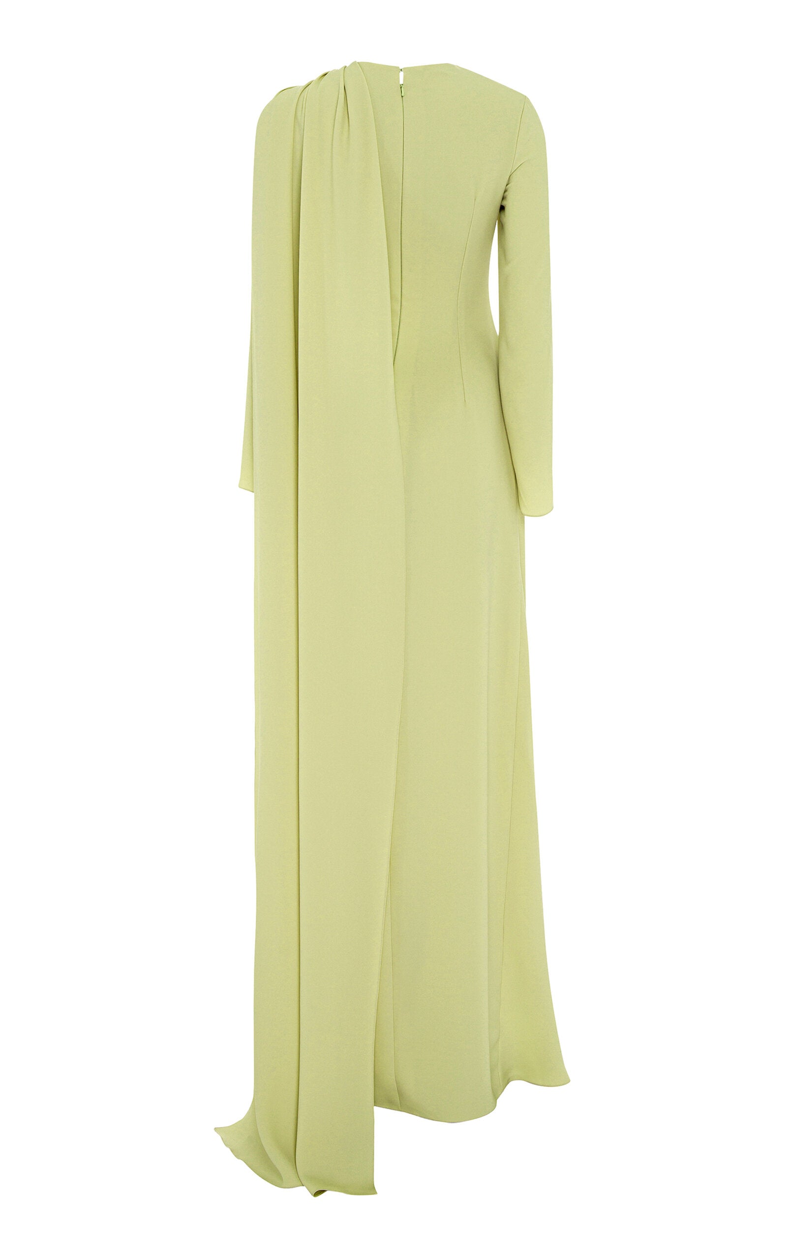 Party Dresses Cape-Detailed Silk Crepe Gown Gentle beautiful and grand