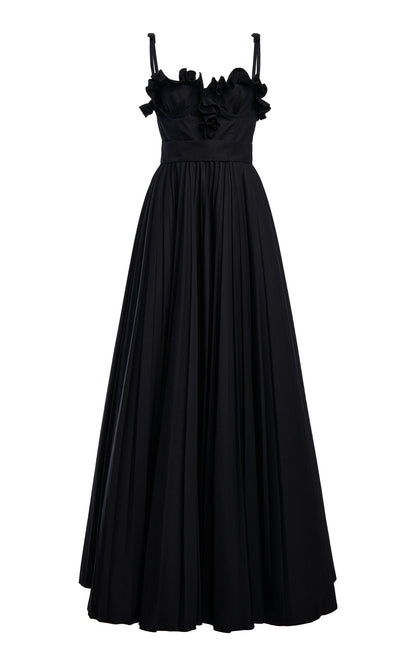 Ruffled Cotton-Poplin Maxi Dress Simple gentle beautiful and grand