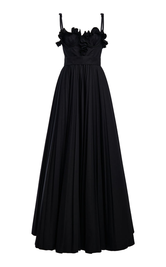Ruffled Cotton-Poplin Maxi Dress Simple gentle beautiful and grand