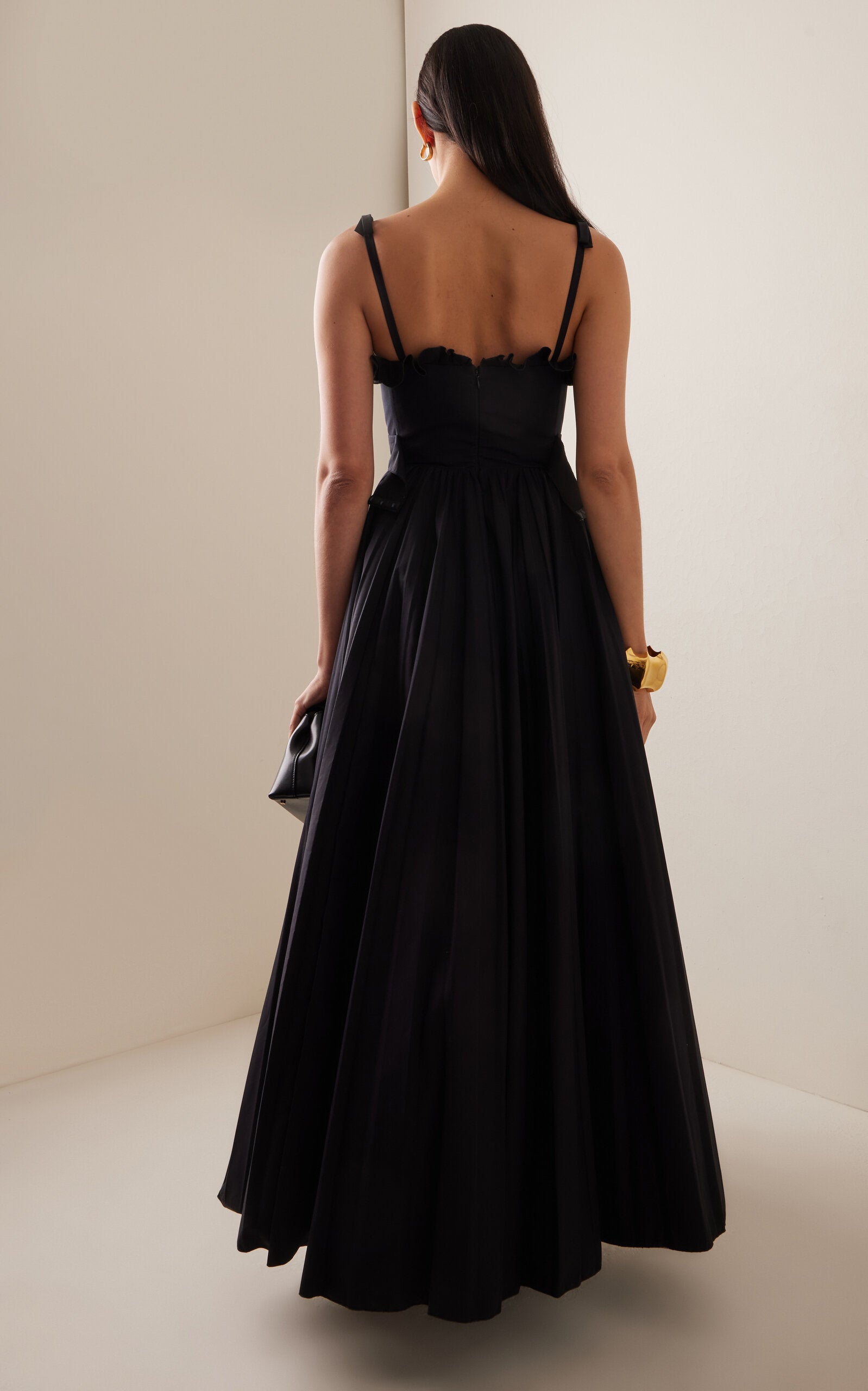 Ruffled Cotton-Poplin Maxi Dress Simple gentle beautiful and grand