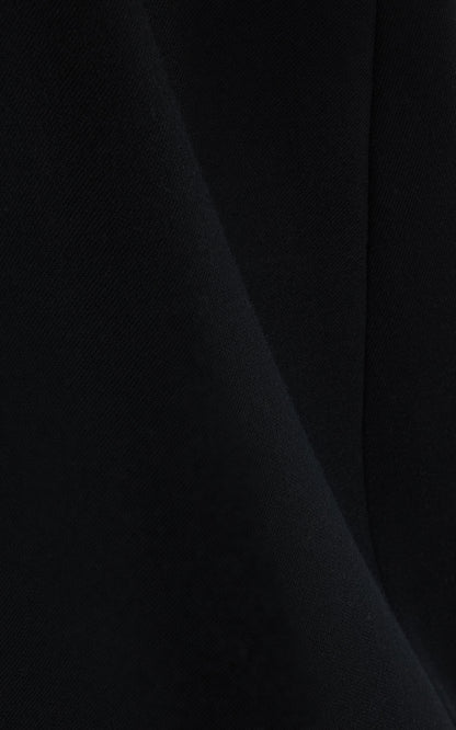 Cape-Detailed Wool Gabardine Midi Dress Full of charm simple and atmospheric
