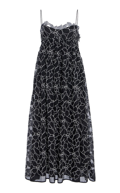 Cotton Voile Maxi Dress Full of charm simple and atmospheric