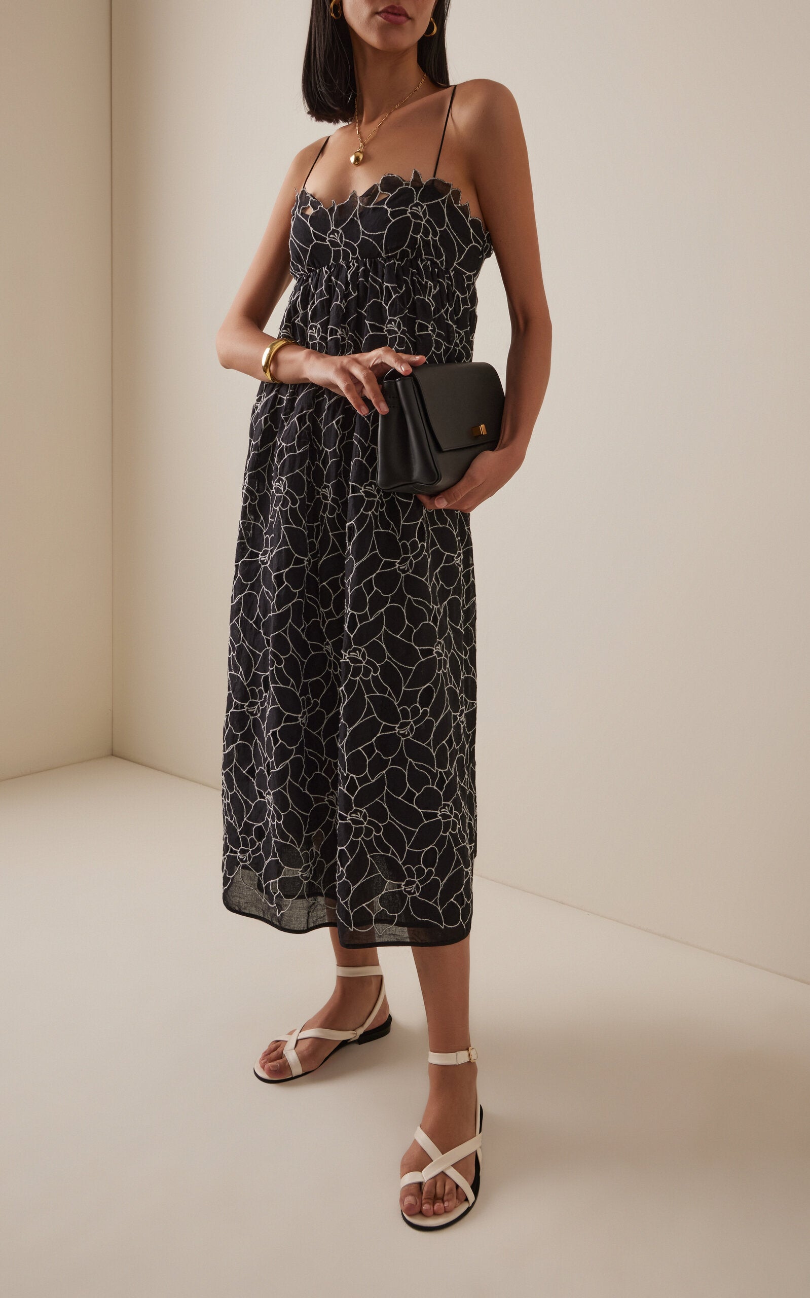 Cotton Voile Maxi Dress Full of charm simple and atmospheric