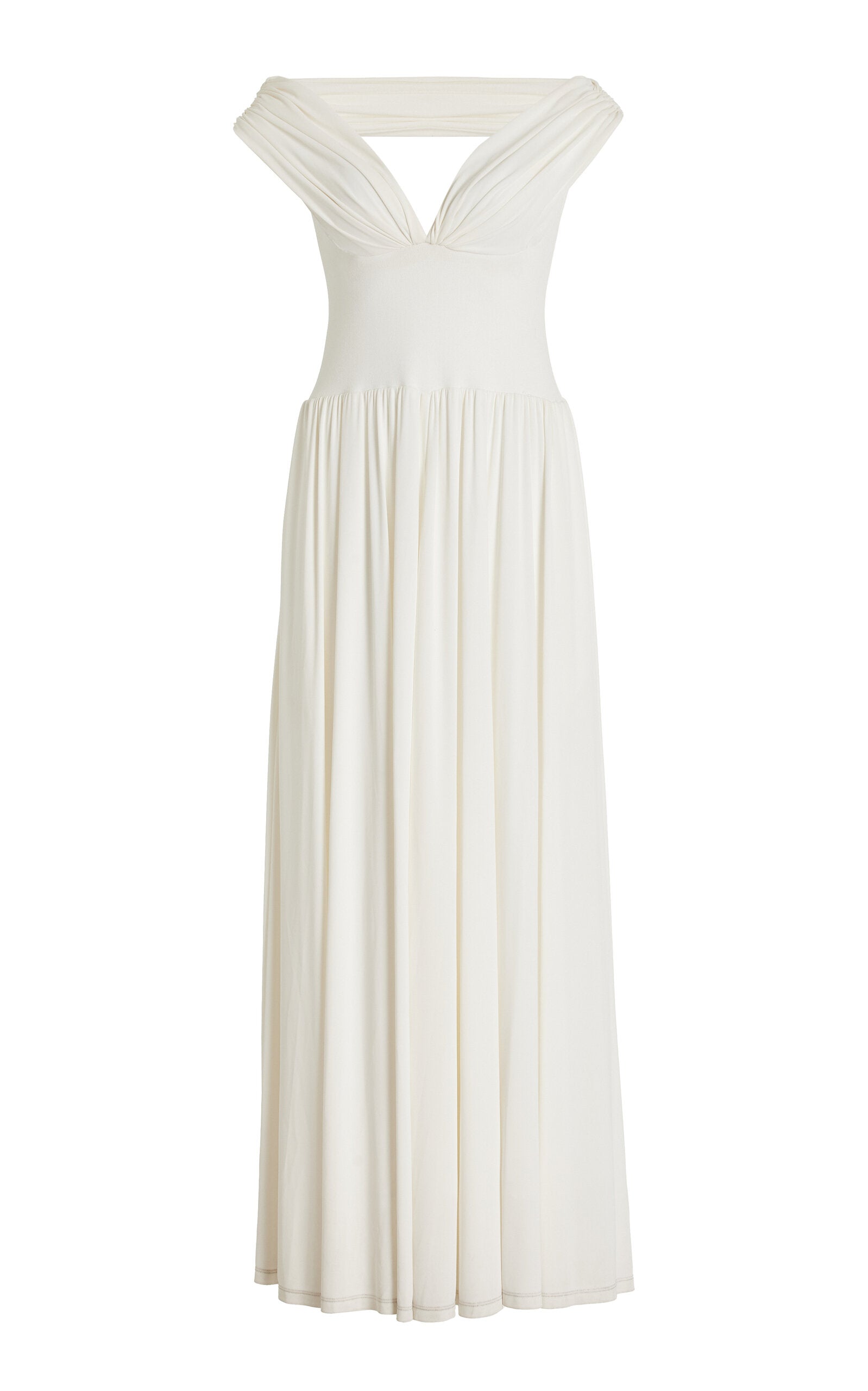 Amarantha Off-The-Shoulder Stretch-Jersey Maxi Dress Simple gentle beautiful and grand
