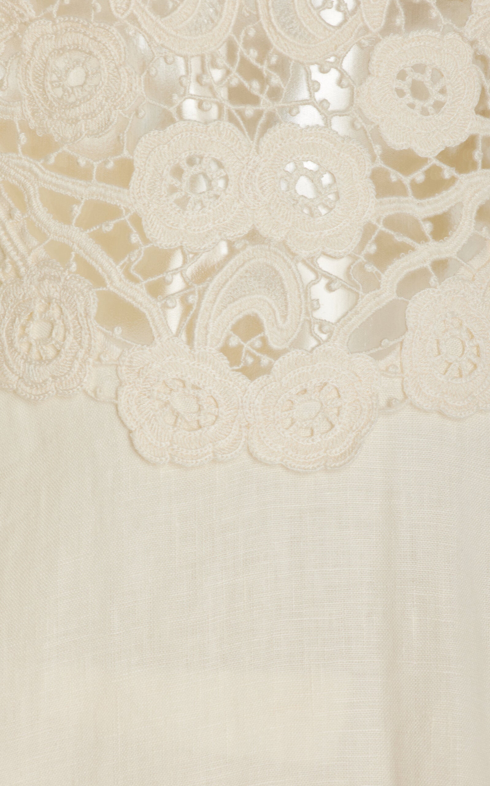 Embroidered Linen Midi Dress Full of charm simple and atmospheric