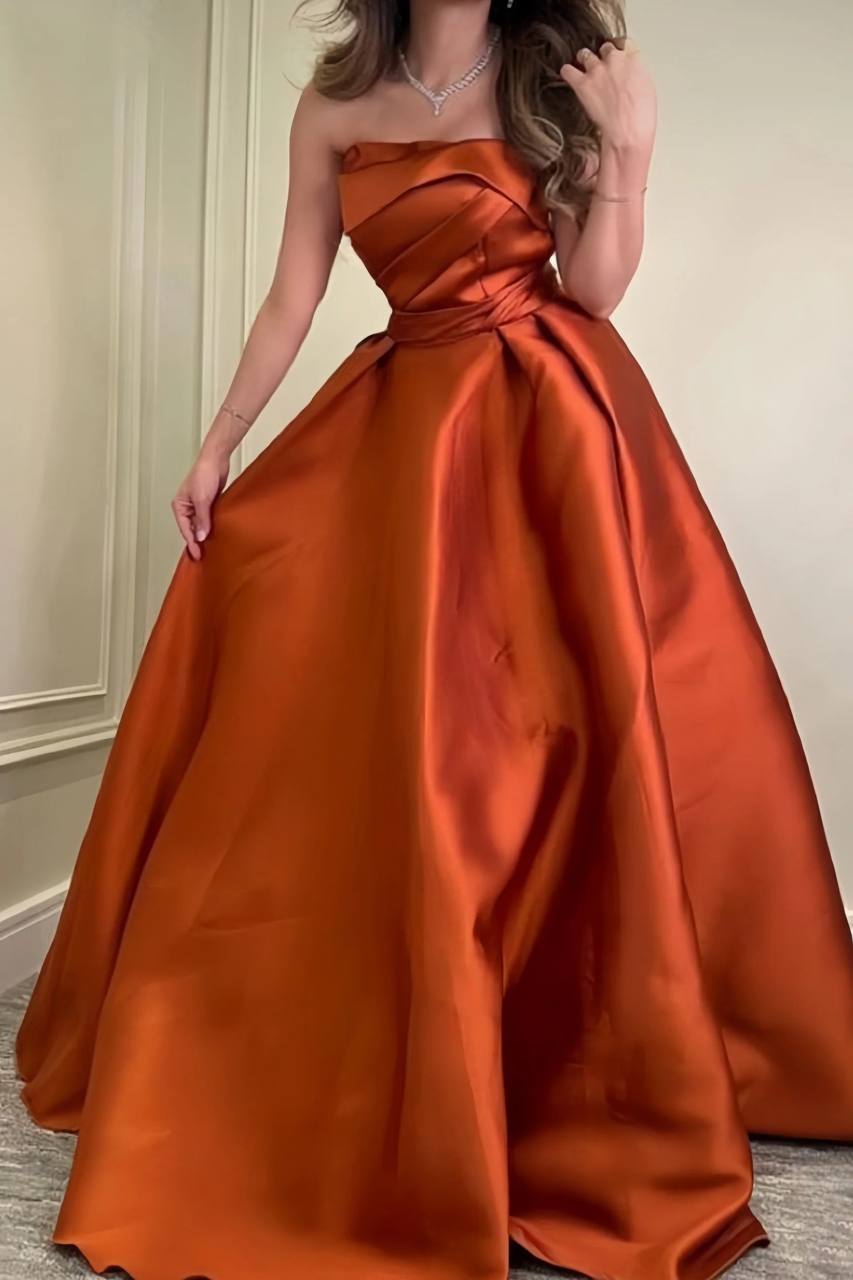 Sexy Mermaid Long Prom Elegant Strapless A-line Evening Prom Dress