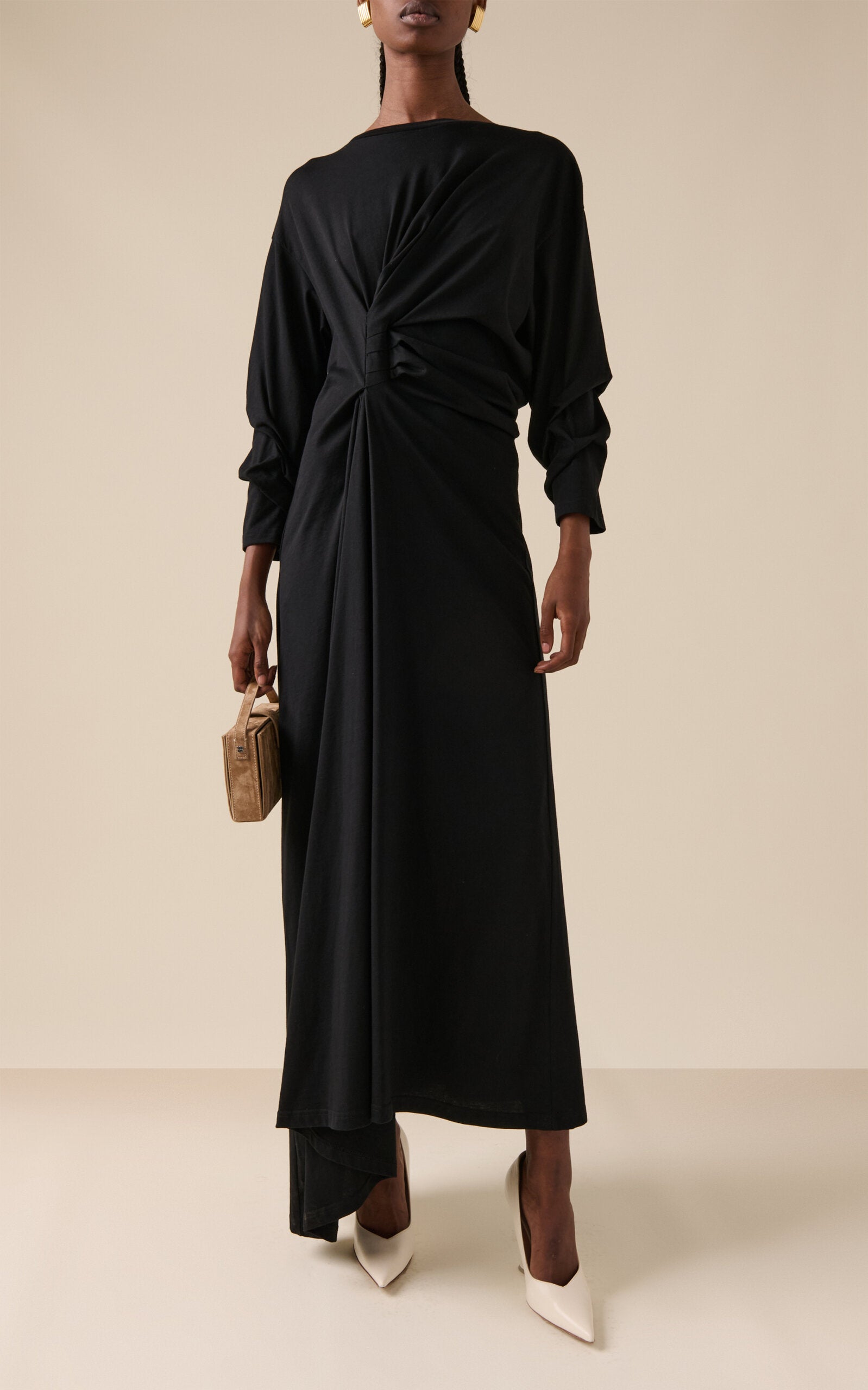 Twisted Organic Cotton Jersey Maxi Dress Simple gentle beautiful and grand