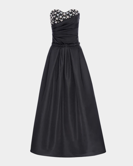 Gwyneth Crystal Draped Strapless Fit-and-Flare Gown Charming and unique design Beautiful generous simple