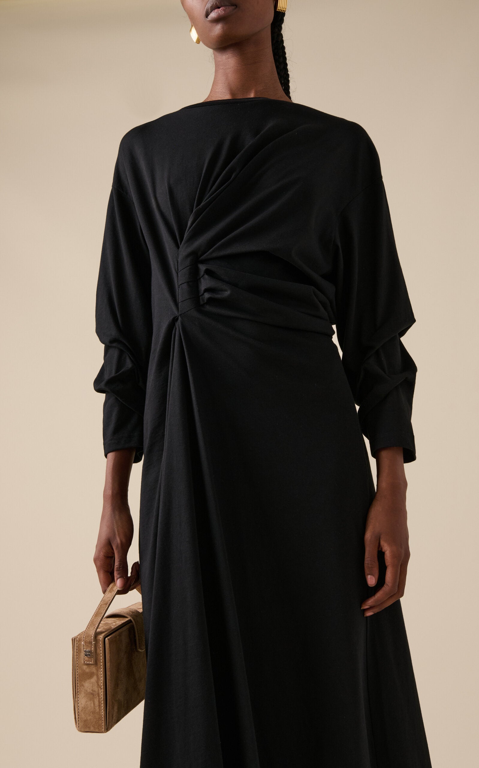 Twisted Organic Cotton Jersey Maxi Dress Simple gentle beautiful and grand