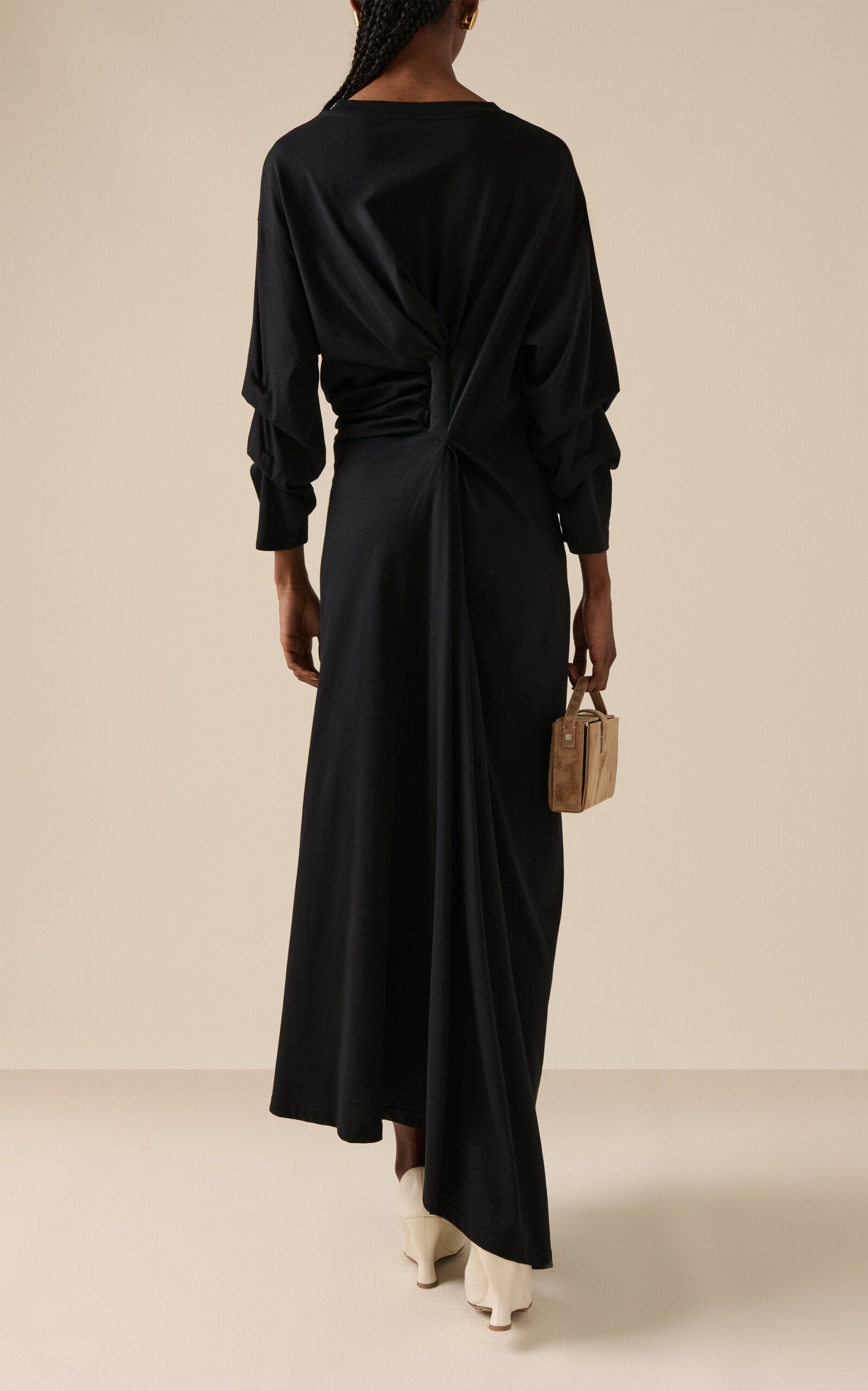 Twisted Organic Cotton Jersey Maxi Dress Simple gentle beautiful and grand