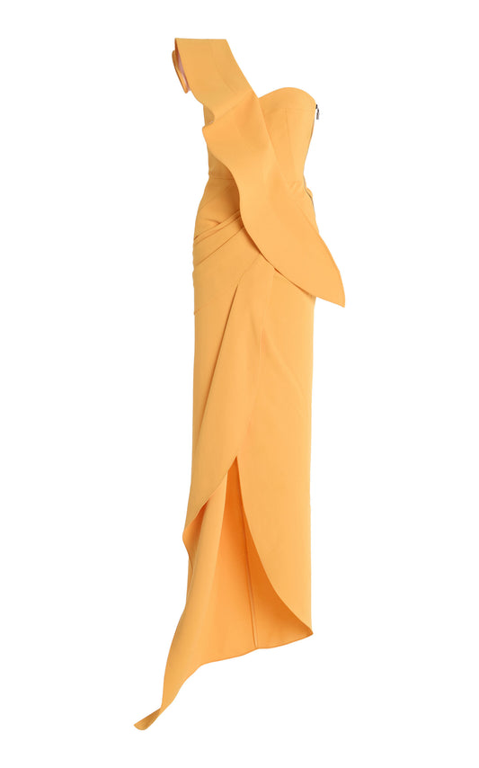 Salyut Wave-Structured Cady Gown Simple gentle beautiful and grand
