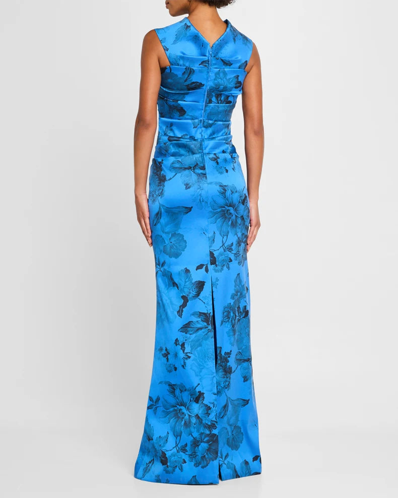 Off-Shoulder Gazar Column Gown Beautiful and charming simple and unique design