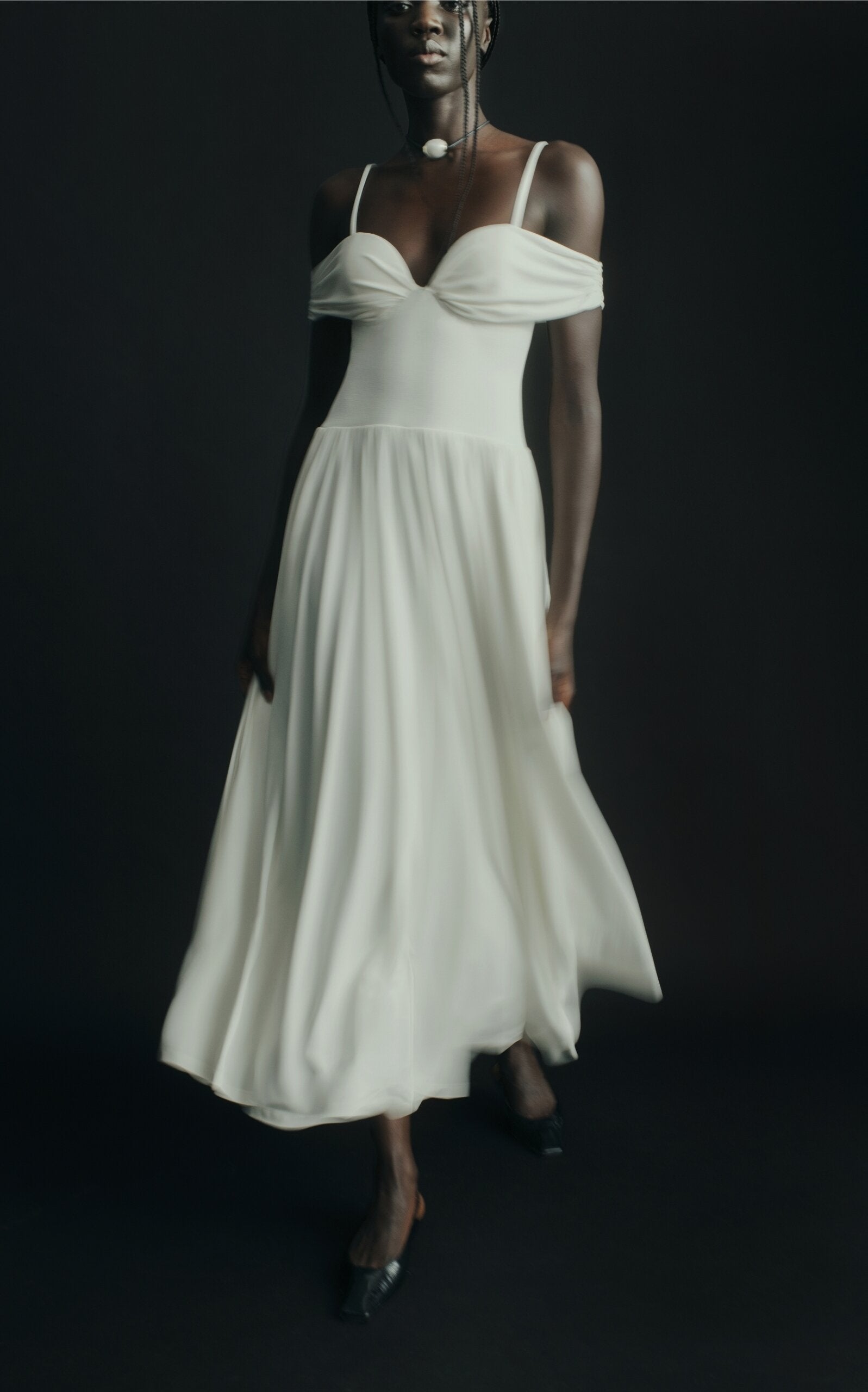 Amarantha Off-The-Shoulder Stretch-Jersey Maxi Dress Simple gentle beautiful and grand