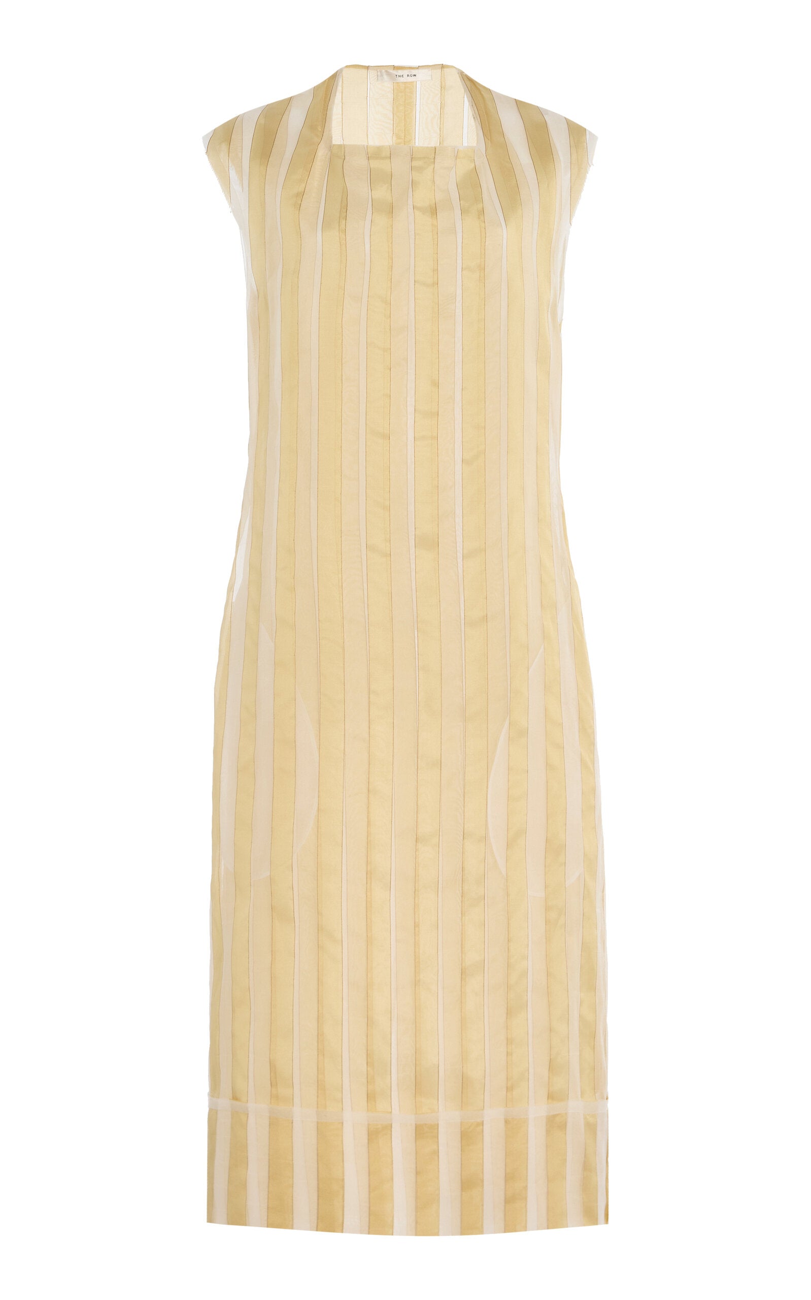 Striped Silk Midi Dress Full of charm simple and atmospheric